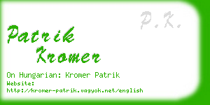 patrik kromer business card